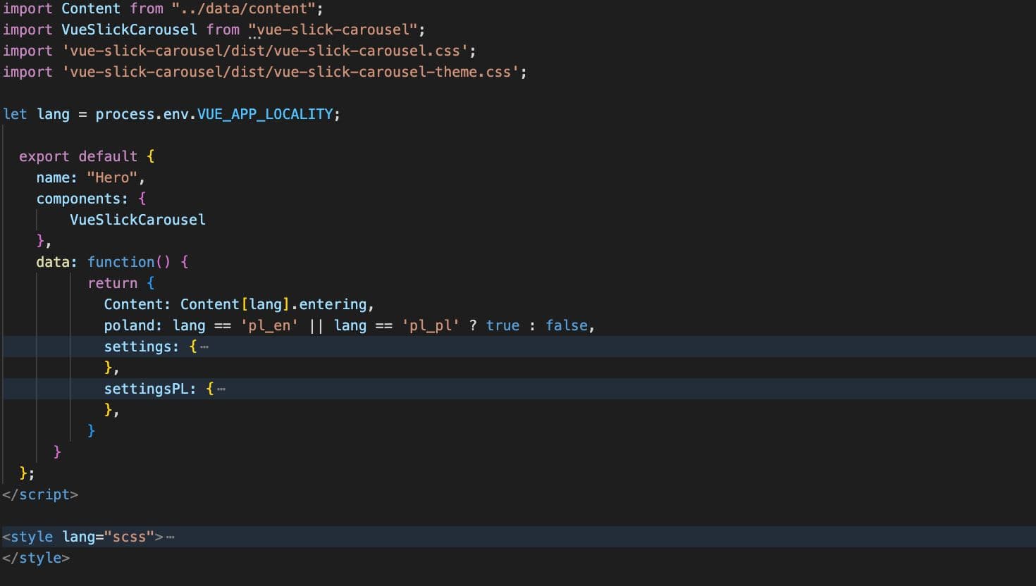 setting the variable